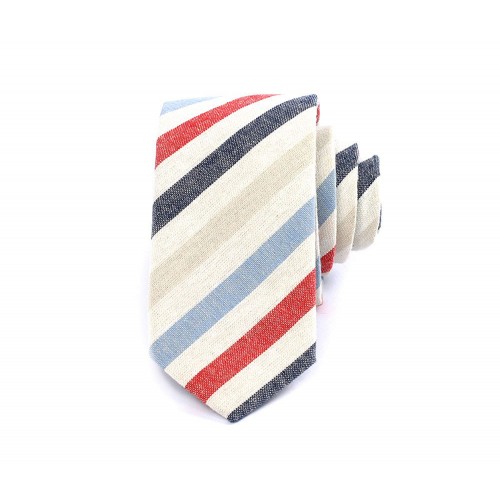 Color Stripe Cotton Tie